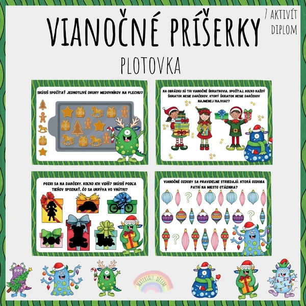 Vianočná plotovka alebo brožúra s príšerkami