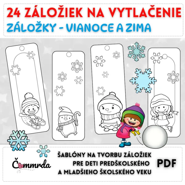 Záložky do knižky - Vianoce a ZIMA
