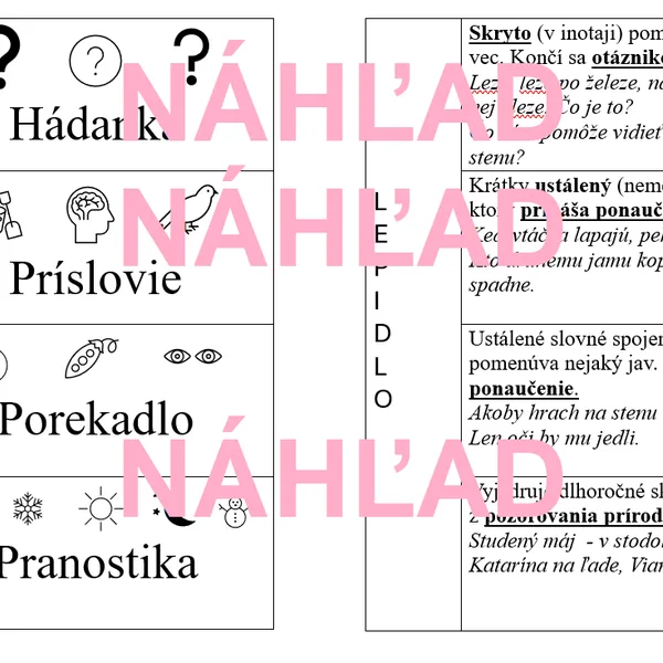 Krátke formy ľudovej slovesnosti