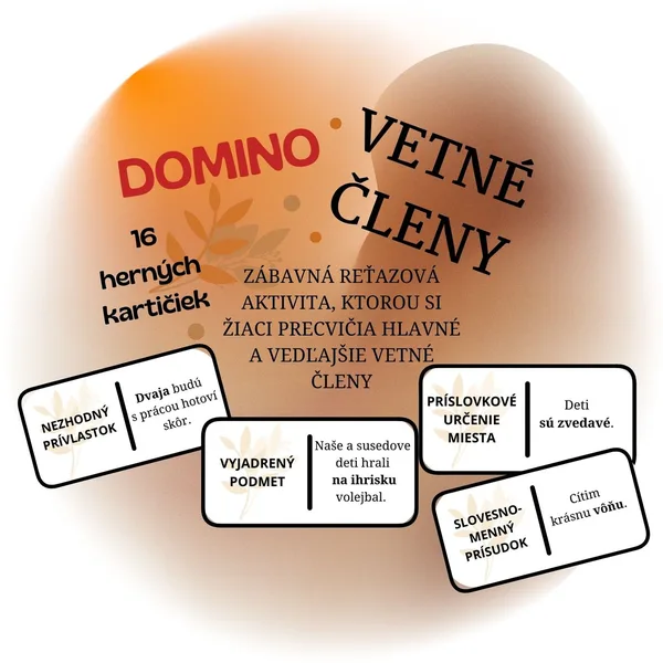 Vetné členy - domino