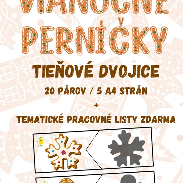 Vianočné perníčky - tieňové dvojice