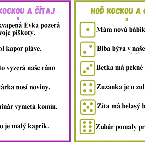 Hoď kockou 2. Šlabikár Lipka 2.časť
