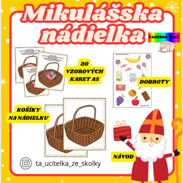 MIKULÁŠSKÁ NADIELKA - KOŠÍK PLNÝ DOBROT