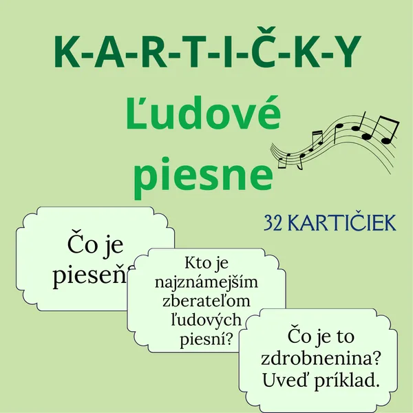 Kartičky - ľudové piesne