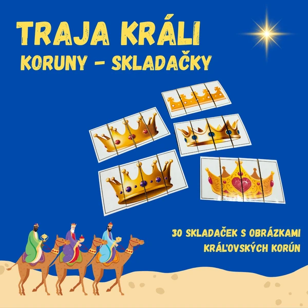 TRAJA KRÁLI - koruny (skladačky)