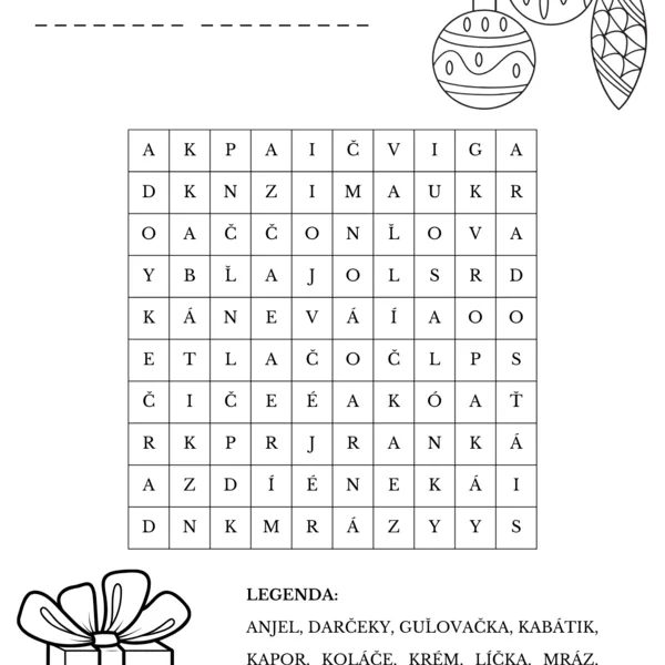 Vianočné osemsmerovky 