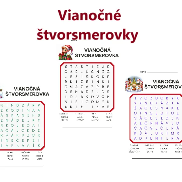 Vianočné štvorsmerovky