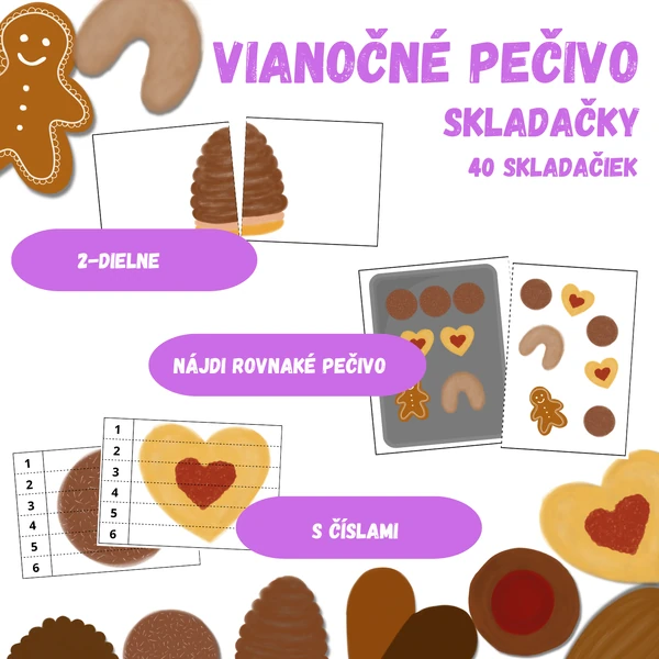 VIANOČNÉ PEČIVO - skladačky