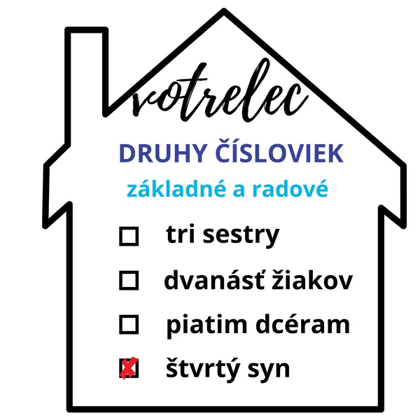 VOTRELEC - druhy čísloviek (základné/radové)