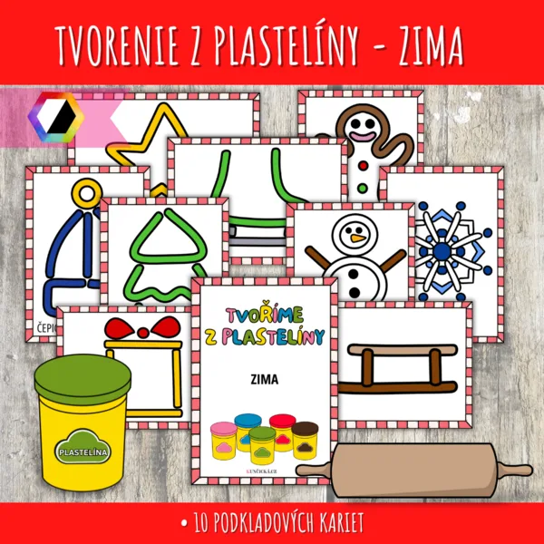 Tvorenie z plastelíny - zima