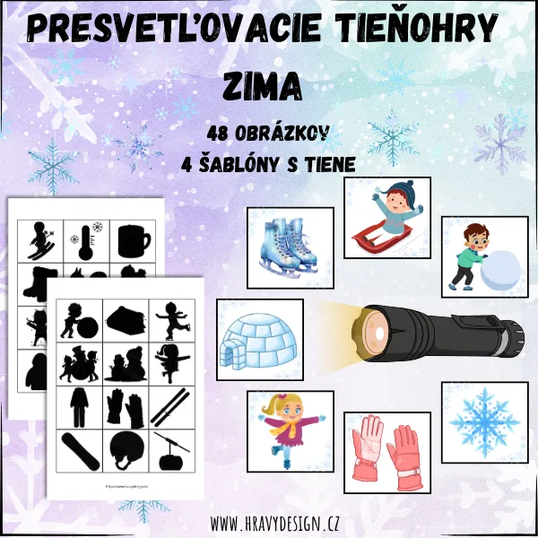 Presvetľovacie obrázky - tieňohra - zima