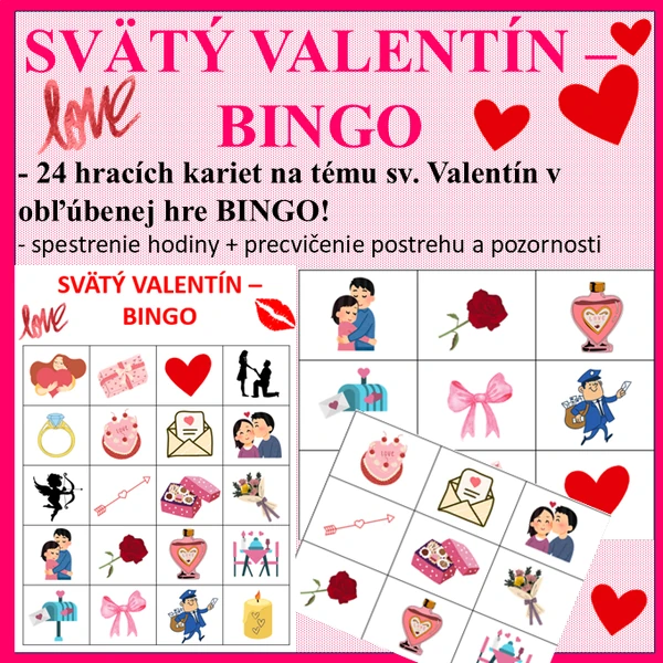 SVÄTÝ VALENTÍN - BINGO!