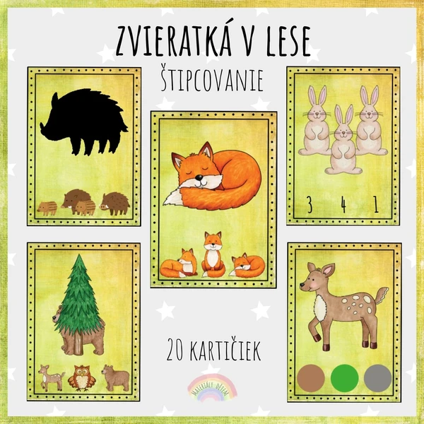 Zvieratká v lese, štipcovanie