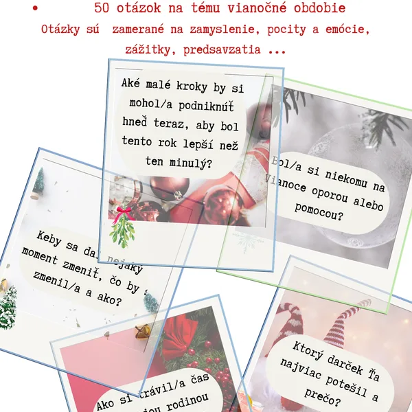 Komunikačné kartičky - vianočné prázdniny