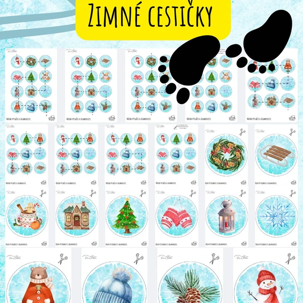 Zimná postrehová hra - zimné cestičky