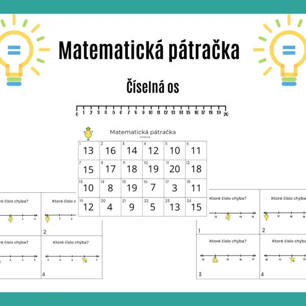 Ktoré číslo chýba? Matematická pátračka 
