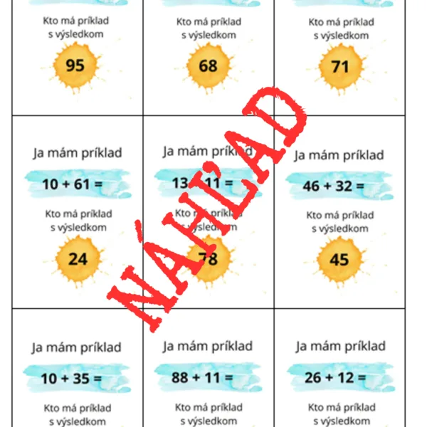 Matematická rozcvička: Ja mám - Kto má? 
