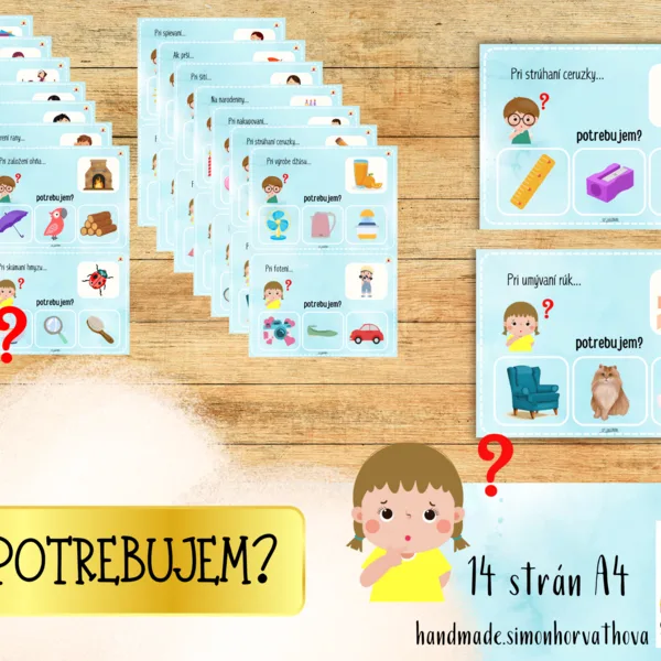 Čo potrebujem? - Interaktívna vzdelávacia pomôcka pre deti, Aktivity, 