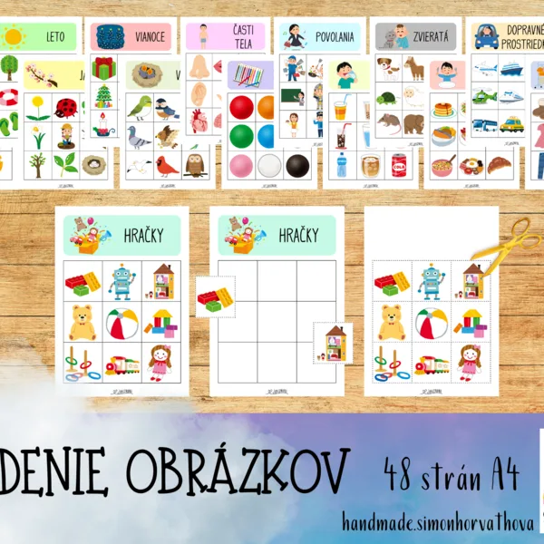 TRIEDENIE OBRÁZKOV - Komplexná vzdelávacia pomôcka pre rozvoj kategorizácie, rozvoj reči