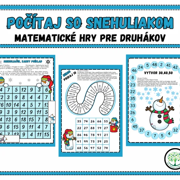 POČÍTAJ SO SNEHULIAKOM - MATEMATICKÉ HRY PRE DRUHÁKOV