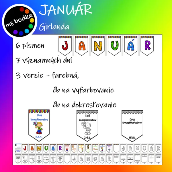 JANUÁR girlanda