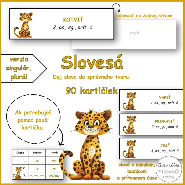 Slovesá (verzia singulár, plurál)