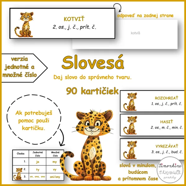 Slovesá (verzia jednotné a množné číslo)