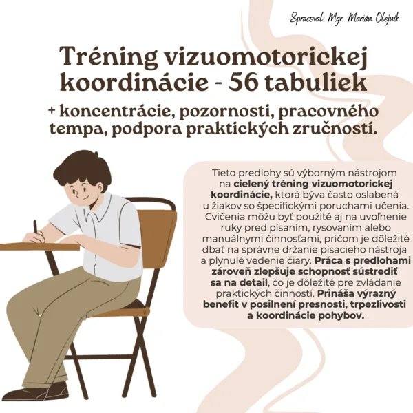 56 predlôh - Tréning vizuomotorickej koordinácie