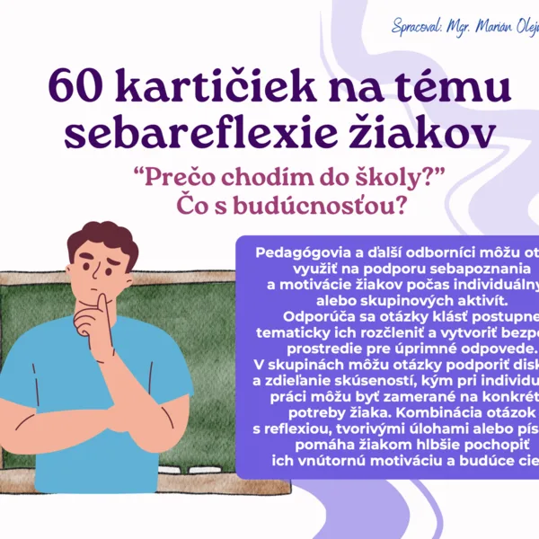 60 kartičiek na tému sebareflexie žiakov