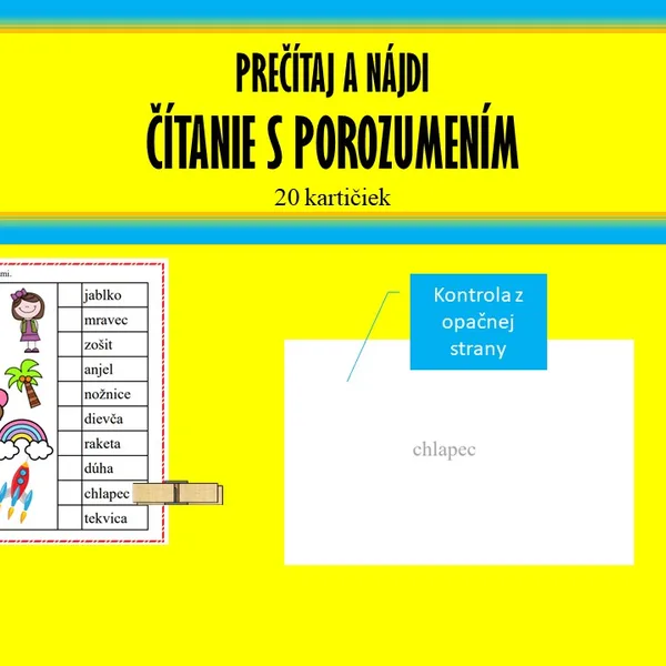 Prečítaj a vyhľadaj - čítanie s porozumením