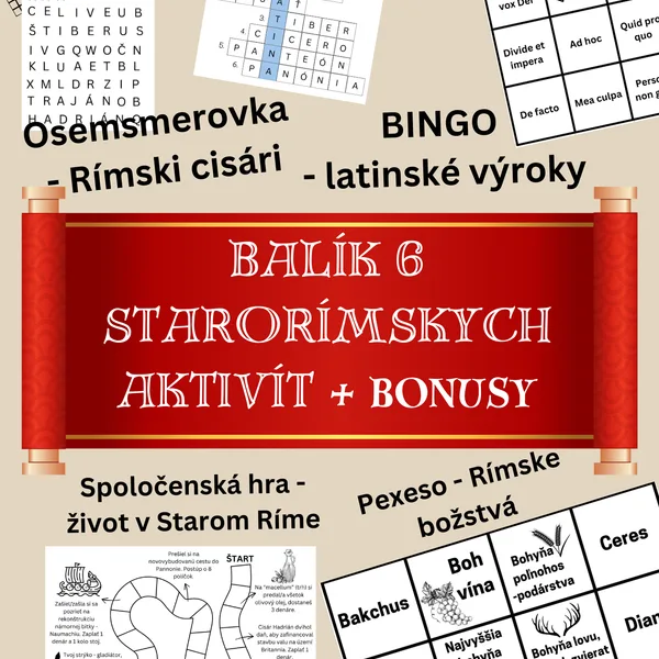 BALÍK 6 STARORÍMSKYCH AKTIVÍT + bonusy