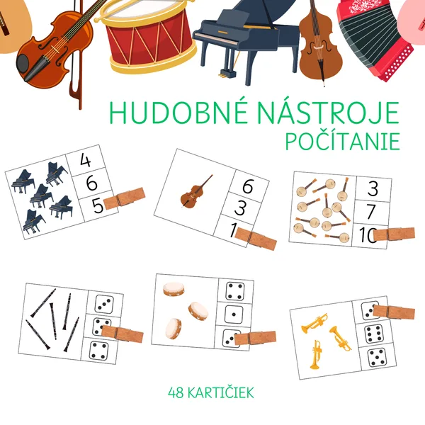HUDOBNÉ NÁSTROJE - počítanie