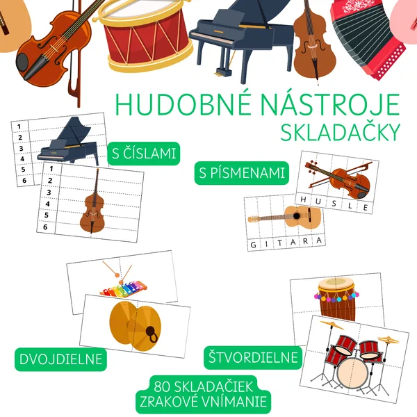 HUDOBNÉ NÁSTROJE - skladačky