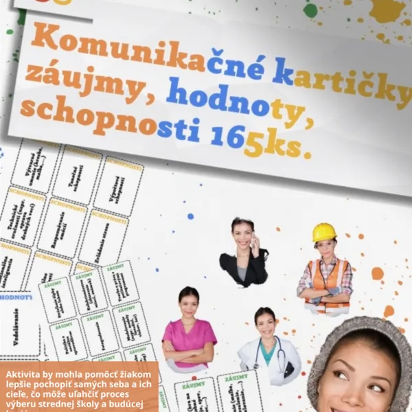 Komunikačné kartičky - záujmy, hodnoty a schopnosti