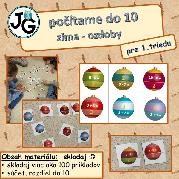 počítame do 10 - zima - ozdoby