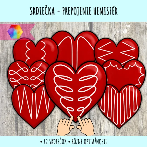 Cvičenie na prepojenie hemisfér mozgu - srdiečka