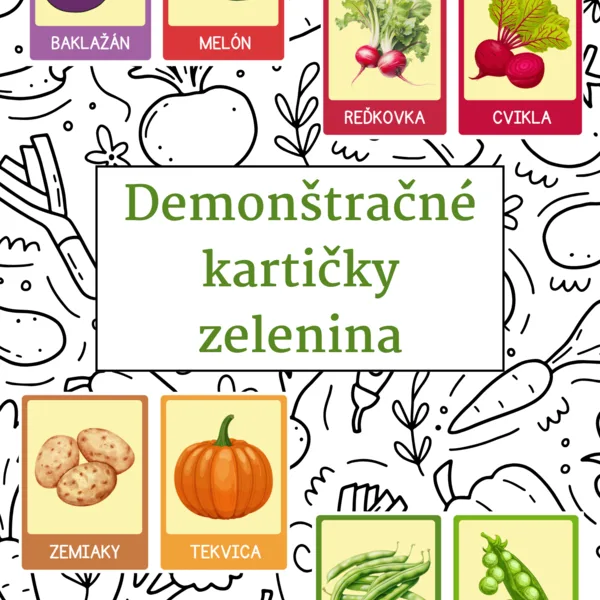 Demonštračné kartičky zelenina