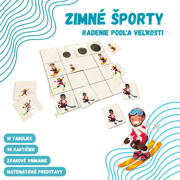 ZIMNÉ ŠPORTY - radenie podľa veľkosti