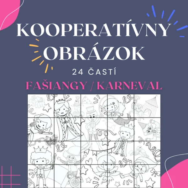 Fašiangy, karneval - kooperatívny obraz 