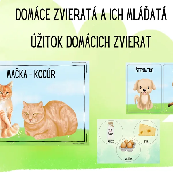 DOMÁCE ZVIERATÁ A ICH MLÁĎATÁ, ÚŽITOK DOMÁCICH ZVIERAT