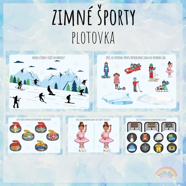 Zimné športy, plotovka alebo brožúra