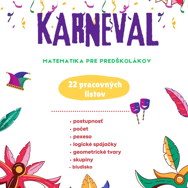 Karneval - matematika pre predškolákov
