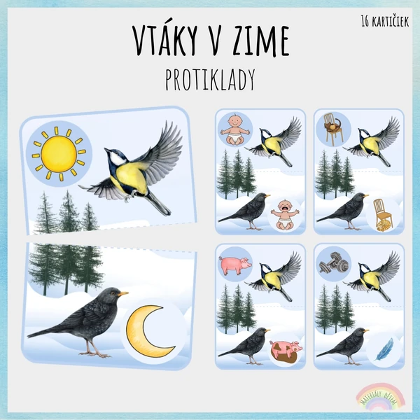 Vtáky v zime, protiklady
