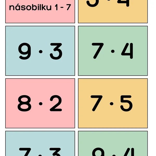 Opakujeme násobilku 1 - 7