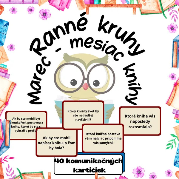 Ranné kruhy - Mesiac knihy (komunikačné kartičky)