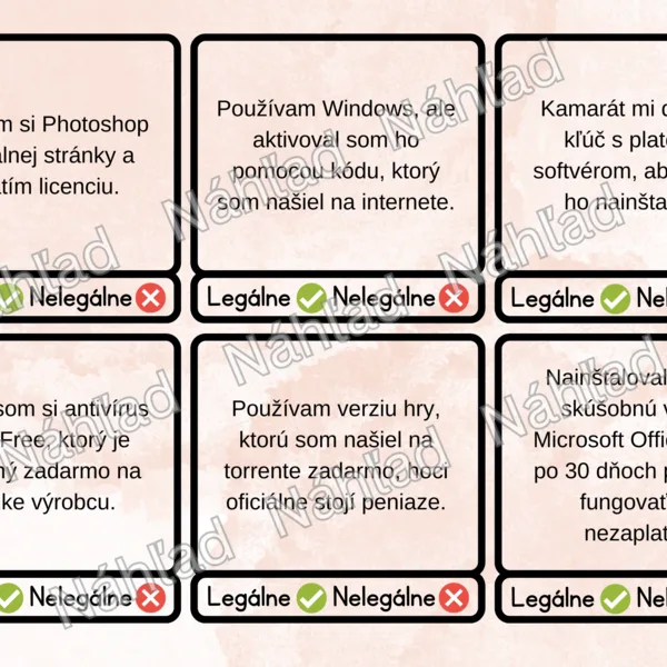 Licencie programov - štipcovačka, priraďovačka