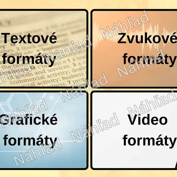Formáty súborov - priraďovačka +materiál na nástenku