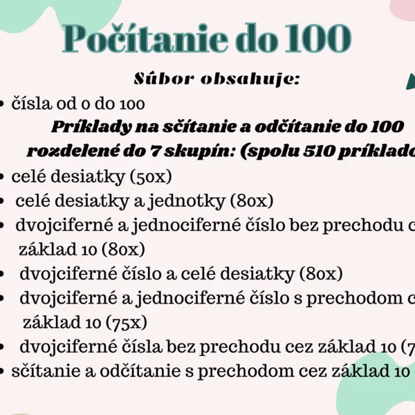 Počítanie do 100