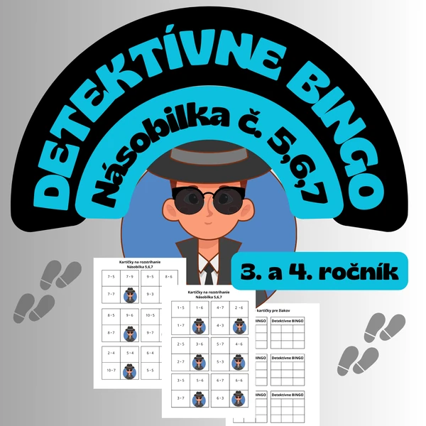 Detektívne BINGO (násobilka č. 5,6,7)
