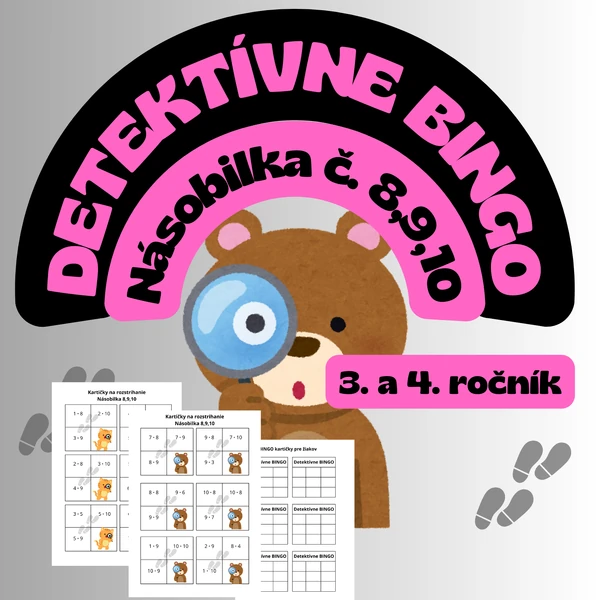 Detektívne BINGO ( násobilka č. 8,9,10)